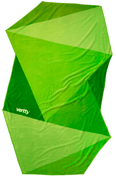 Design Beach Towel - Classic Green - Bigger, Softer and Lighter with water resistant pocket