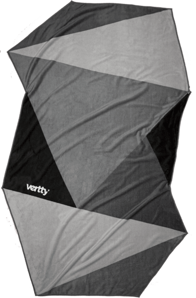 Design Beach Towel - Graphite - Bigger, Softer and Lighter with water resistant pocket